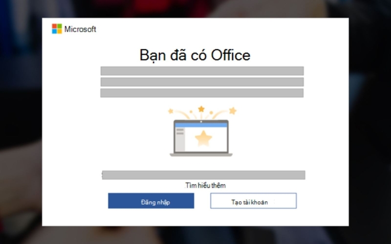 kích hoạt Office 365 trên thiết bị đã mua gói đăng ký