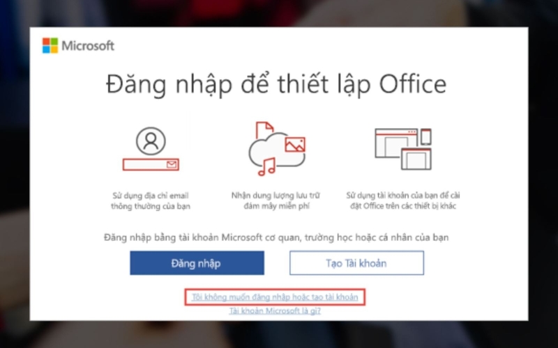 kích hoạt Office 365 từ chương trình ưu đãi của Microsoft